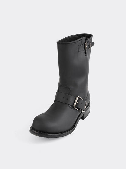 Bota Biker Siete Leguas Con Casco de Acero Crazy Negro Est. 1808