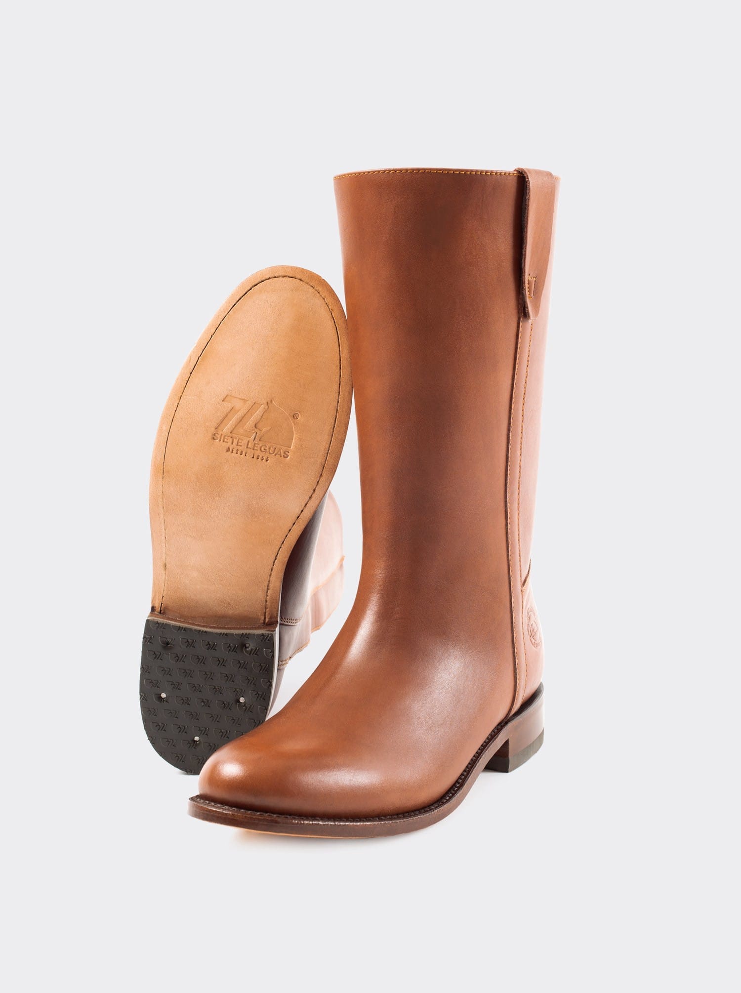 Bota Española con Cierre Siete Leguas Atanado Redish Est. 3063