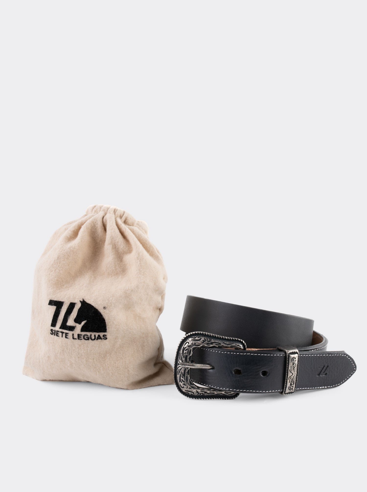 Cinturón Vaquero Sillero Negro / Est. 11