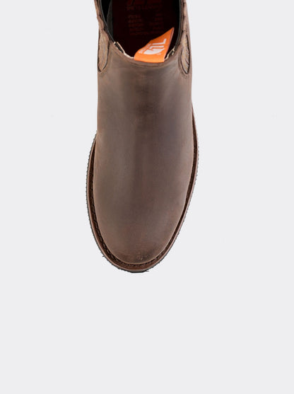 Botin Charro Antiderrapante Siete Leguas Piel Crazy Café Est. 6000