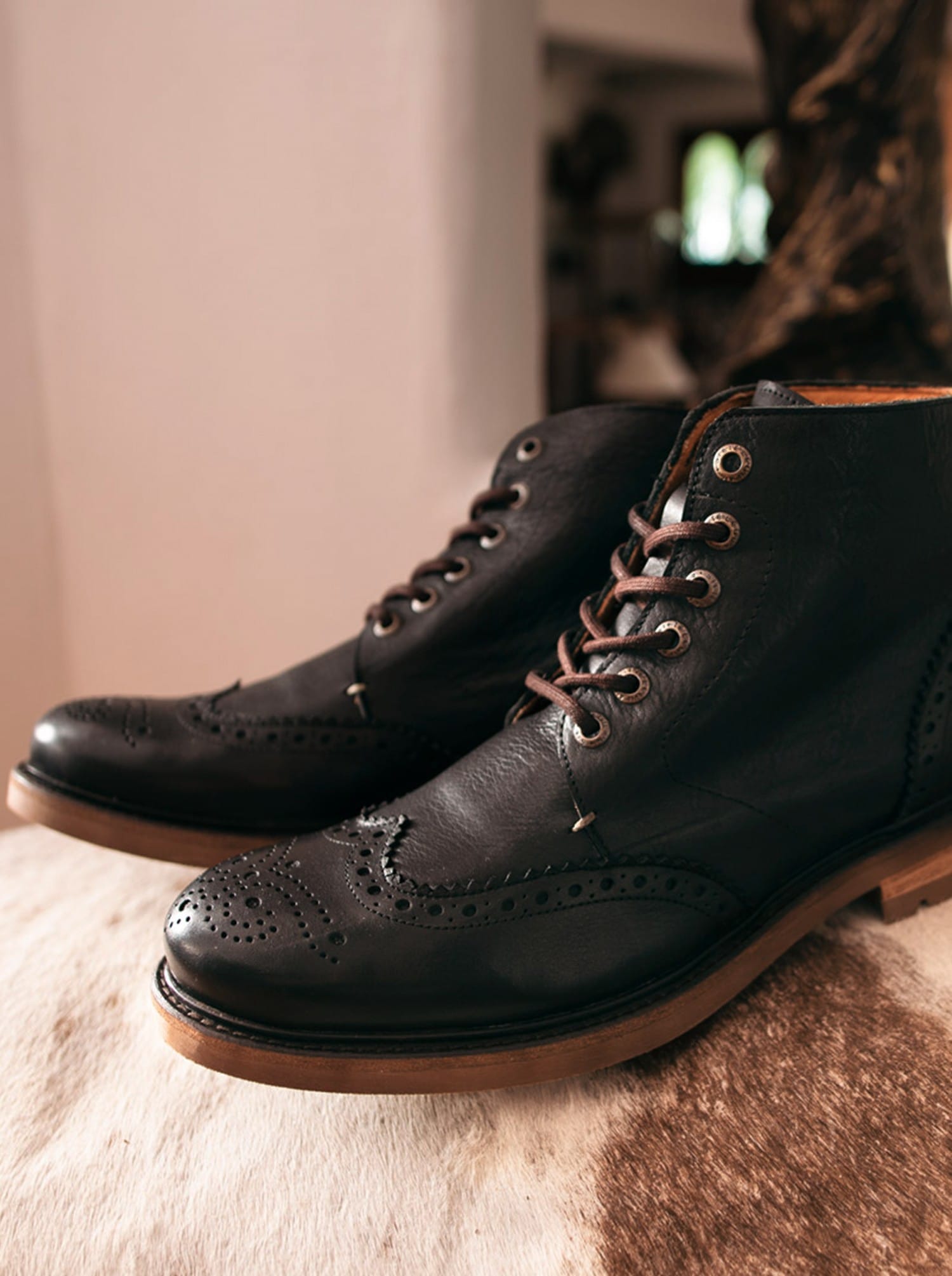 Botin Bostoneano Siete Leguas Piel Montana Negro Est. 7001