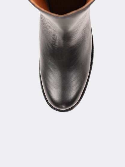 Spanish Boot with Montana Closure, Black, Style 3063