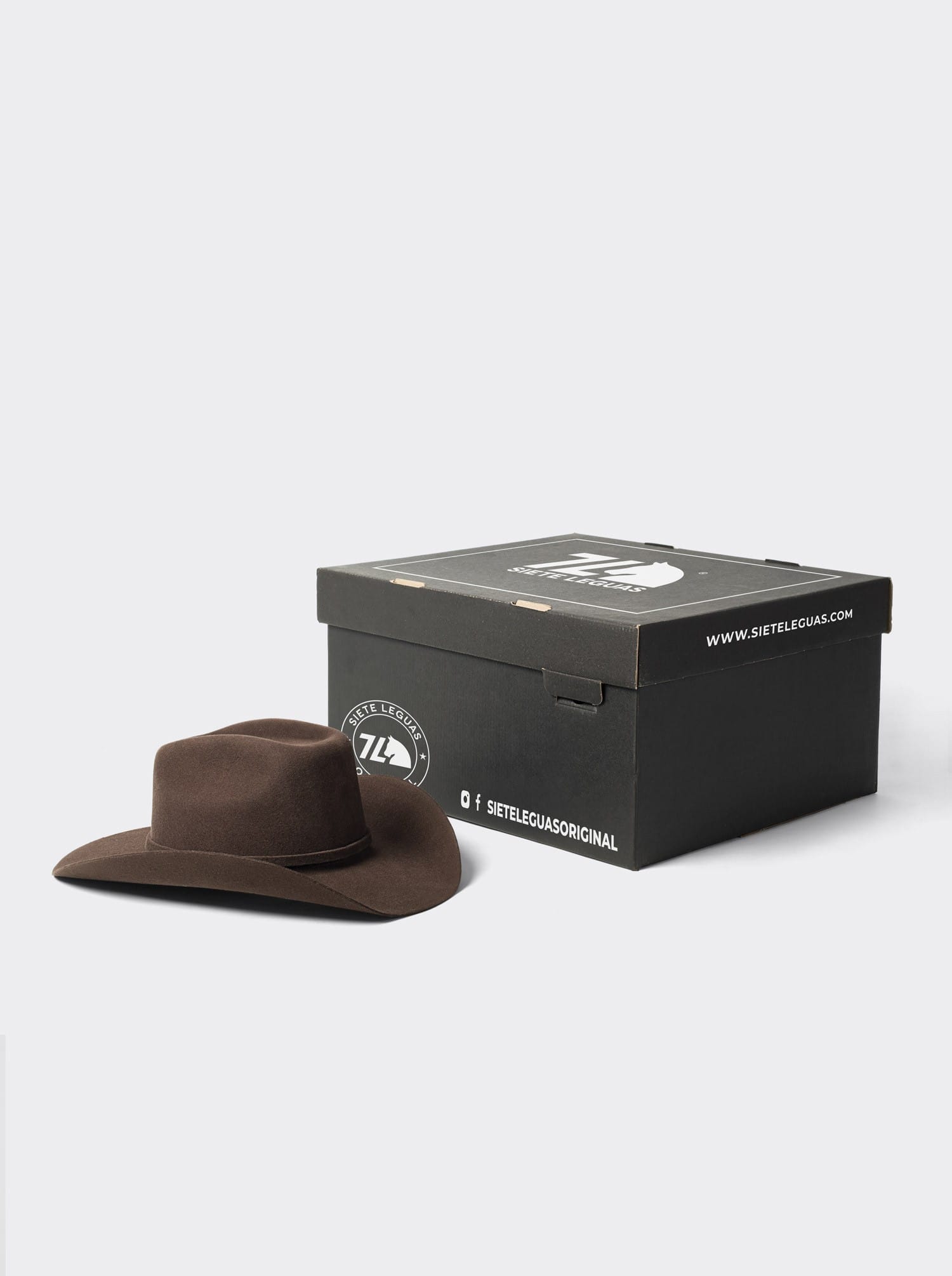 Sombrero Unisex Vaquero de Lana color Chocolate Siete Leguas Est. Texana