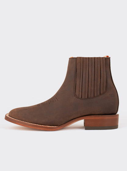 Botín Rodeo con Suela de Cuero Crazy Café Estilo 3601