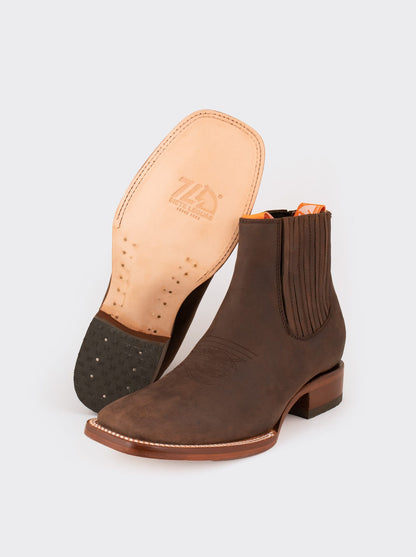 Botín Rodeo con Suela de Cuero Crazy Café Estilo 3601