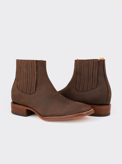 Botín Rodeo con Suela de Cuero Crazy Café Estilo 3601