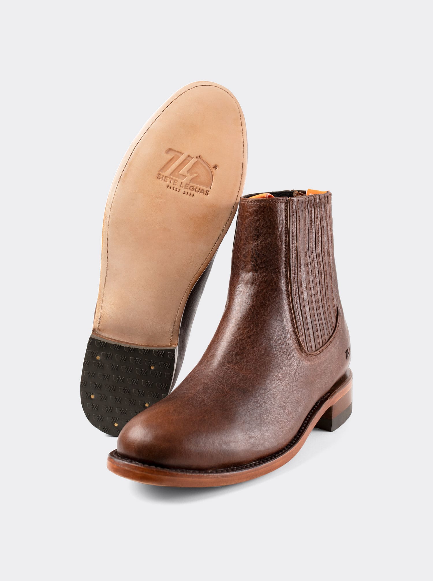 Botín Charro con Suela de Cuero Paddock Whiskey Estilo 6000