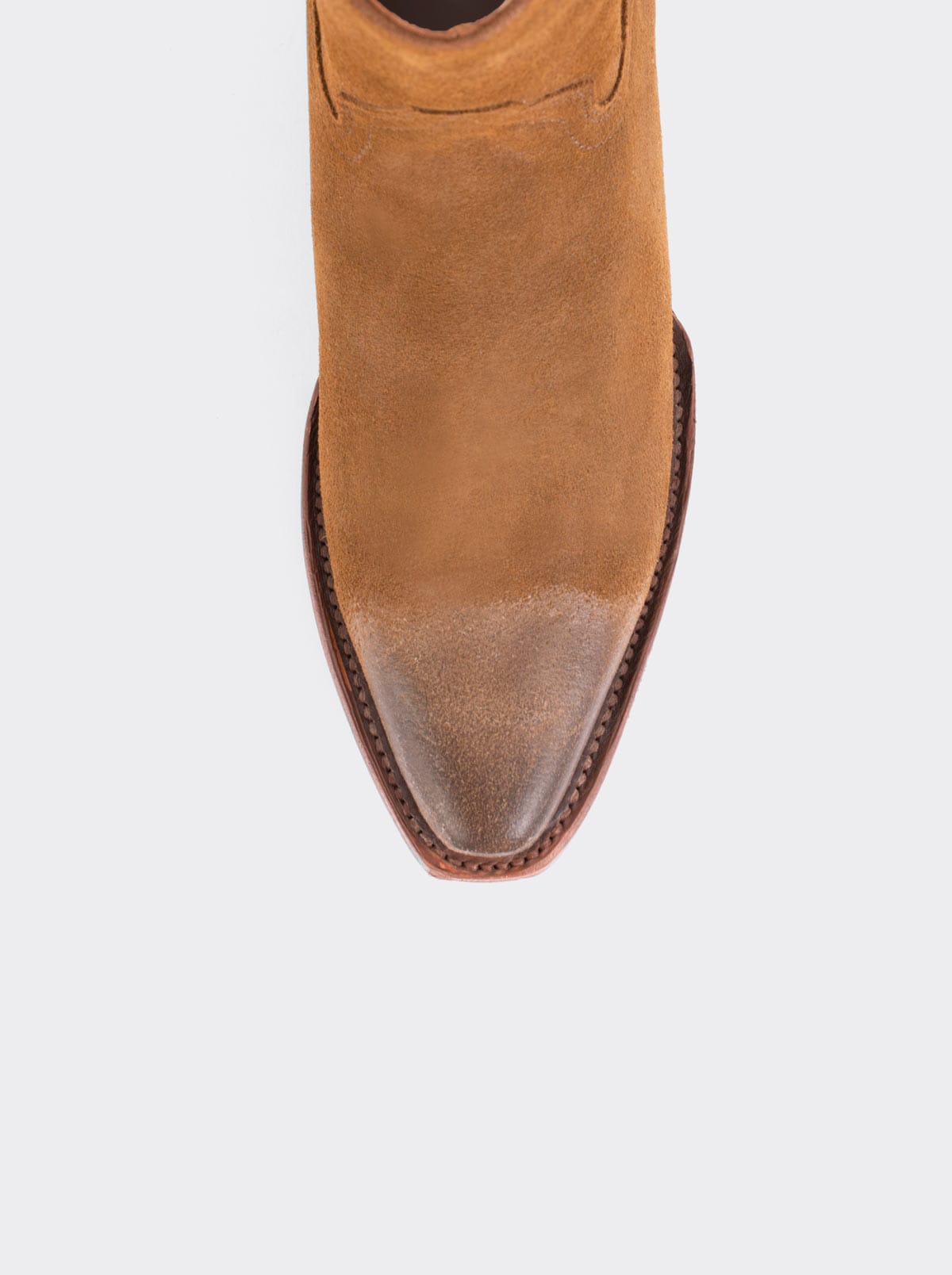 Botín Vaquero Puntal con Cierre Gamuza Ginger estilo 6207