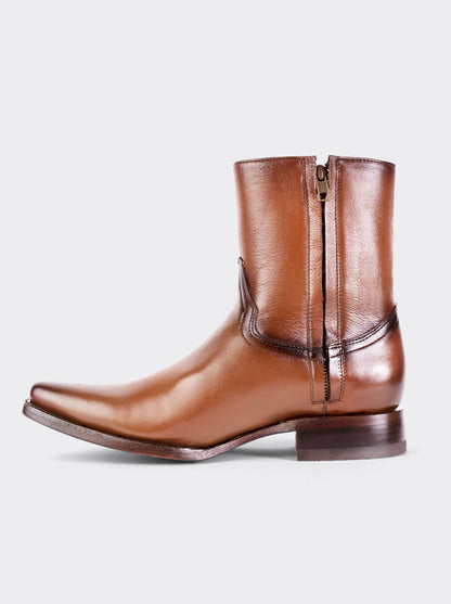 Botín Vaquero Puntal con Cierre Nessy Brown estilo 6207