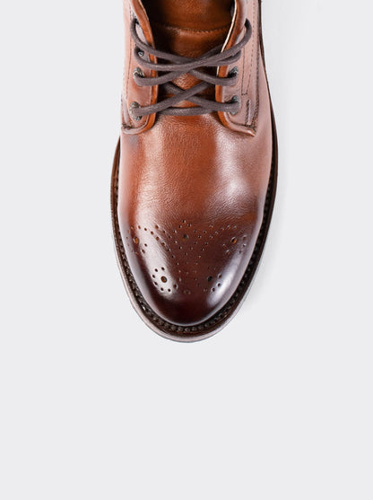 Dress Boot with Double Life Sole, Track Challenger, Mahogany, Style 6303