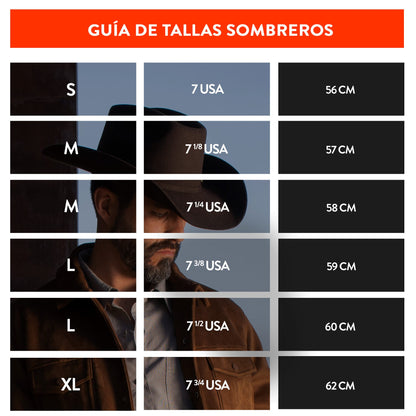 Sombrero Vaquero Unisex Estilo Texana 8 Segundos Lana Chocolate