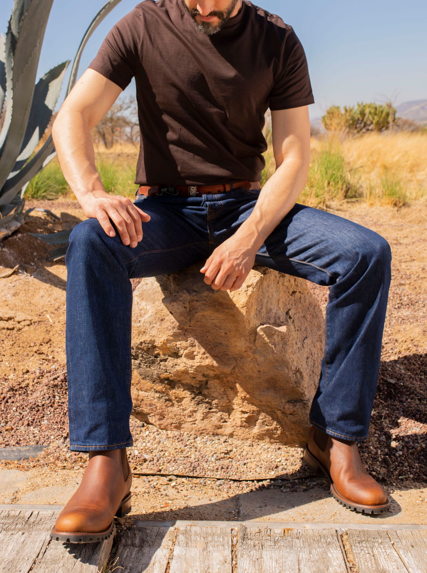 Botín Chelsea con Suela Track Bull Fight Ocre Estilo 6206