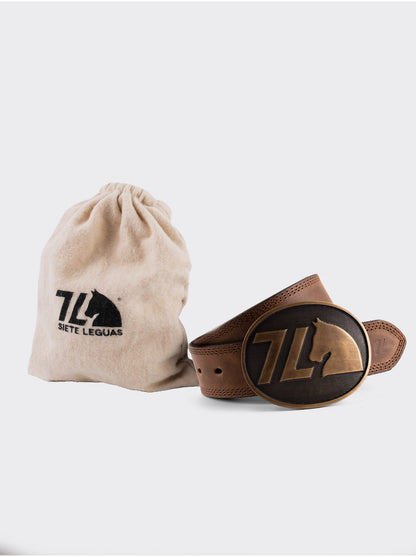 7 Leguas 7 Leguas Brown Oak Cowboy Belt Style 14