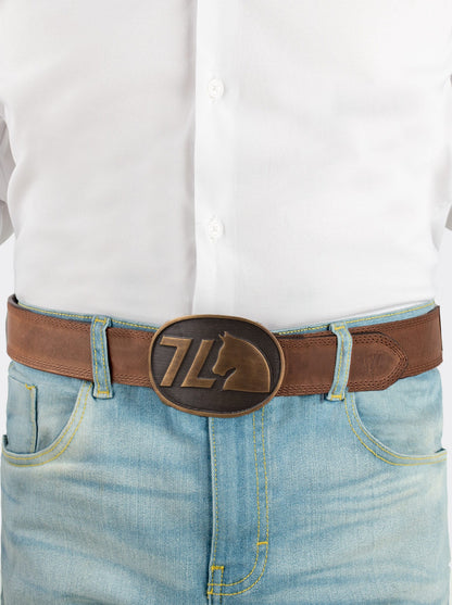 7 Leguas 7 Leguas Brown Oak Cowboy Belt Style 14