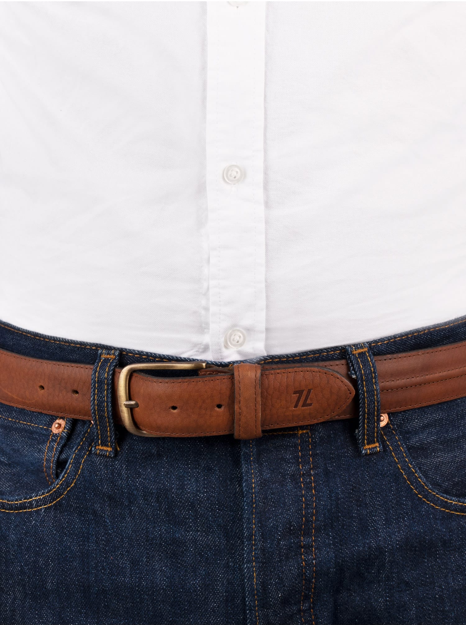 Thin Bull Fight Belt, Ochre, Style 12