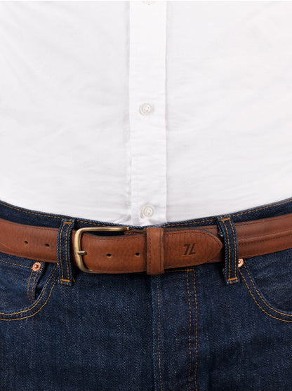 Thin Bull Fight Belt, Ochre, Style 12