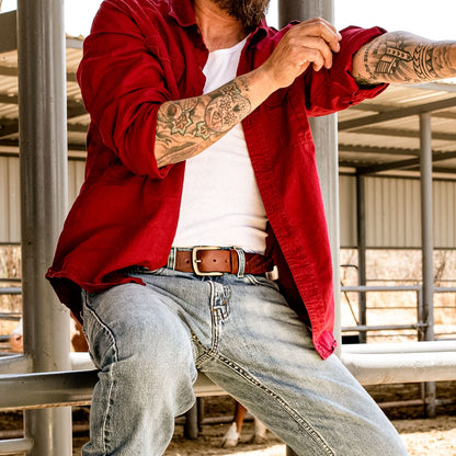 Classic Belt in Ocher Saddle Leather Style 10