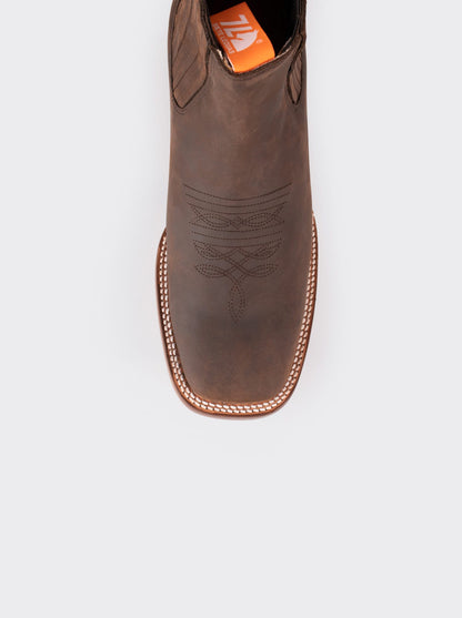Botín Rodeo con Suela de Cuero Crazy Café Estilo 3601
