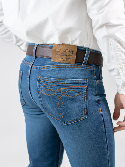 Pantalon Vaquero 7L FLEX Corte Regular Indigo Stone