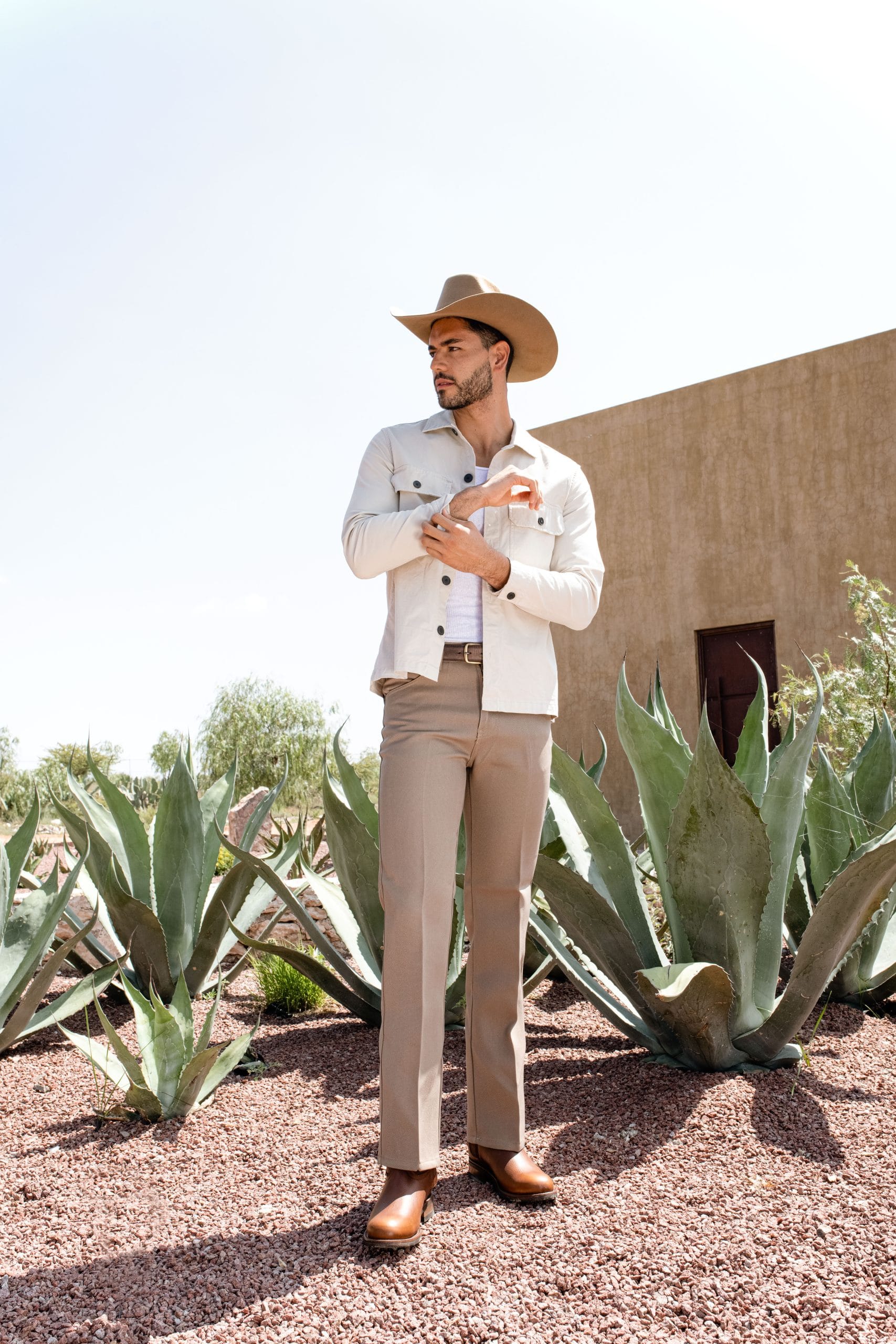 Texana Style Cowboy Hat in Camel Wool