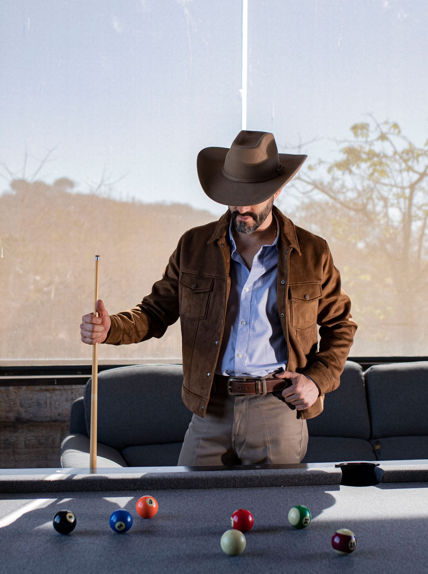 Texana Style Cowboy Hat in Camel Wool