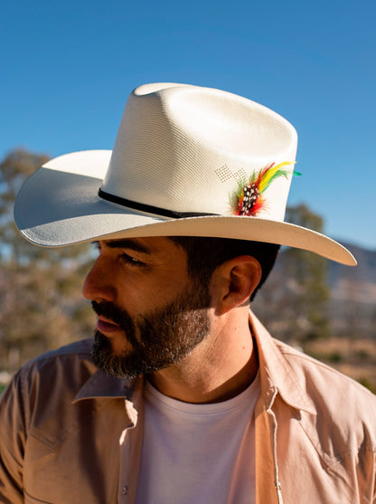 Unisex Cowboy Hat, Silverado Style with Feather, Master 1000X