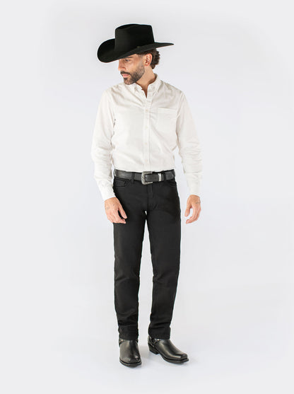 Pantalon Vaquero 7L FLEX Corte Regular Negro Suavizado