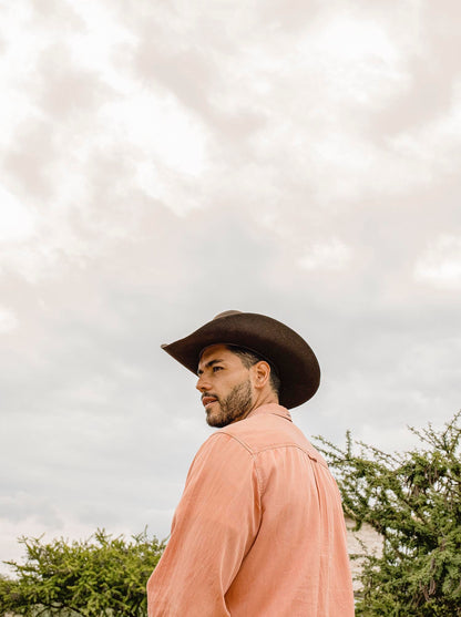 Sombrero Vaquero Unisex Estilo Texana 8 Segundos Lana Chocolate