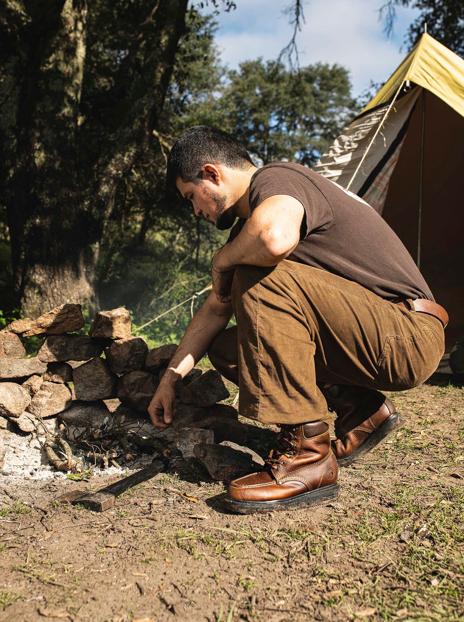 Bota Haiker Ligera de Uso Rudo Bull Fight Ocre Estilo 2333